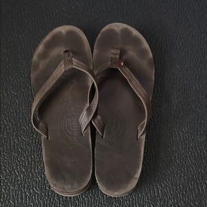 Rainbow Brown Flip Flops